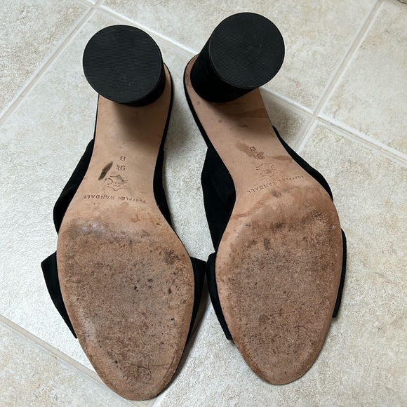 LOEFFLER RANDALL Black Suede Knot Slide 3 1/2” ROUND Heel size 9.5 - Picture 8 of 8